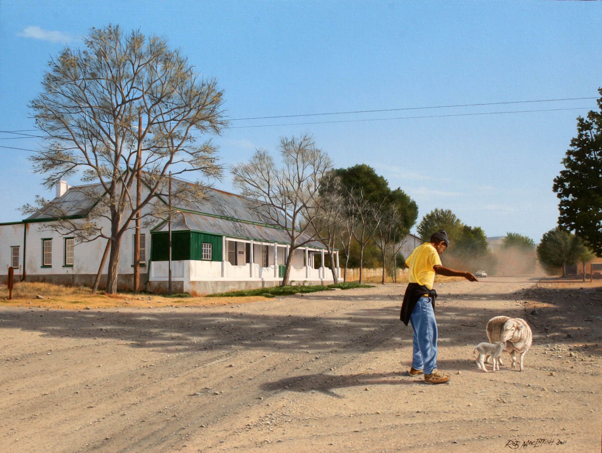 Photorealistic painting of house in South Africa