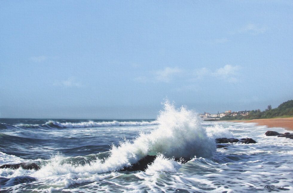 Photorealistic painting of Ramsgate Beach
